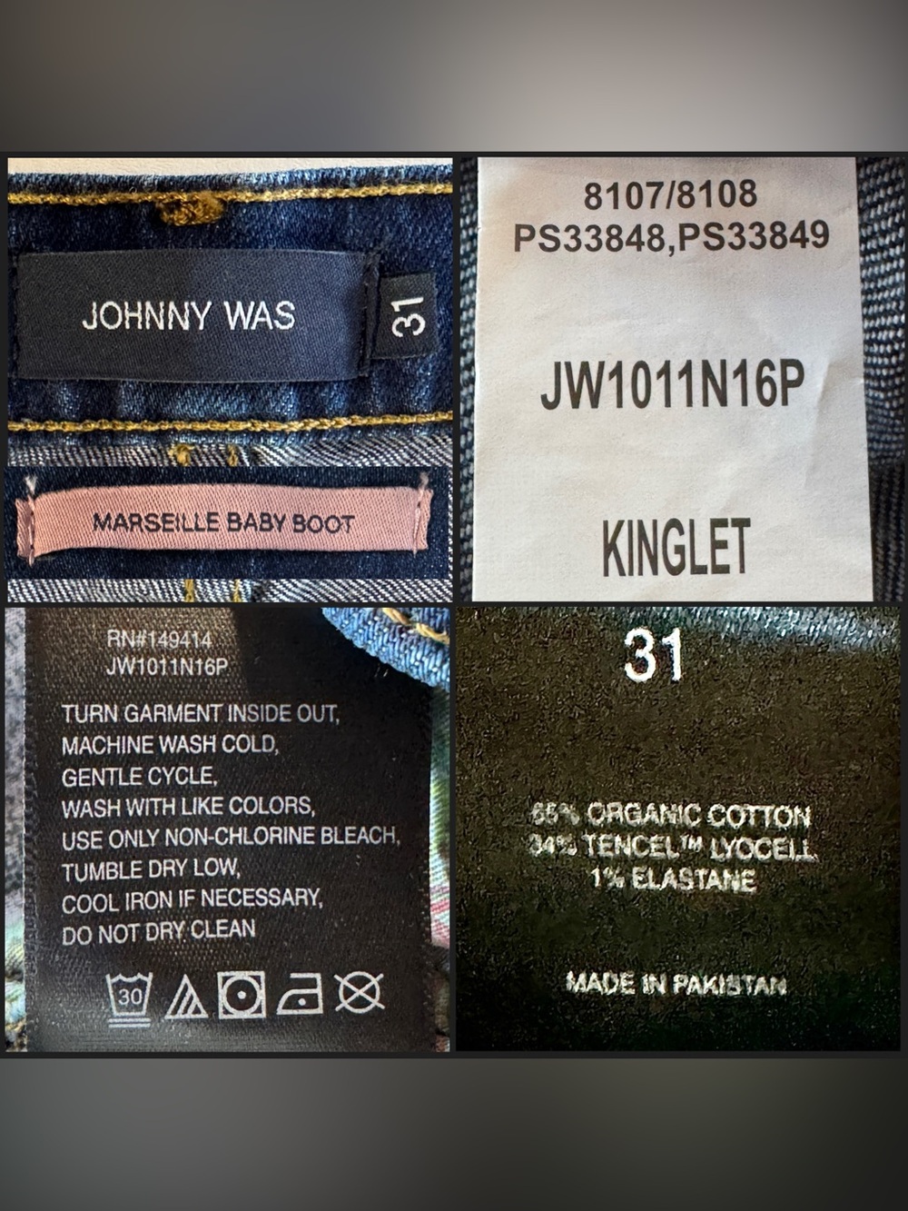 Johnny Was Marseille Baby Boot Jeans Cropped Raw Hem (31) - Picture 5 of 17